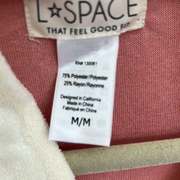 L*Space Best Life Pullover Medium Pink/Cream Medium - Picture 6 of 6